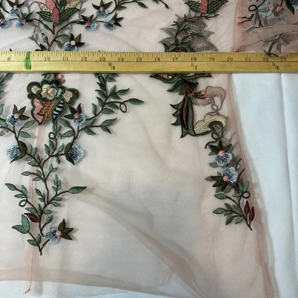 Zara Multicolored Asymmetrical Sheer Blouse - Picture 5 of 7